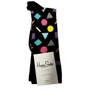 Happy Socks Men's Colorful Geometric Dress Socks